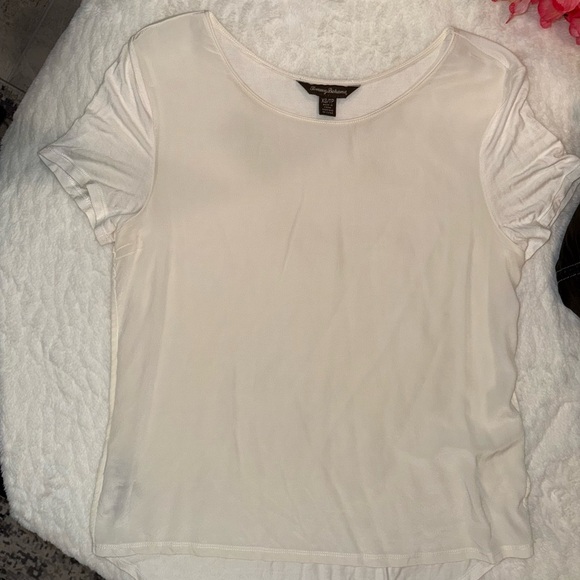 Tommy Bahama Tops - Tommy Bahama Cream Short Sleeve Tee Size XS